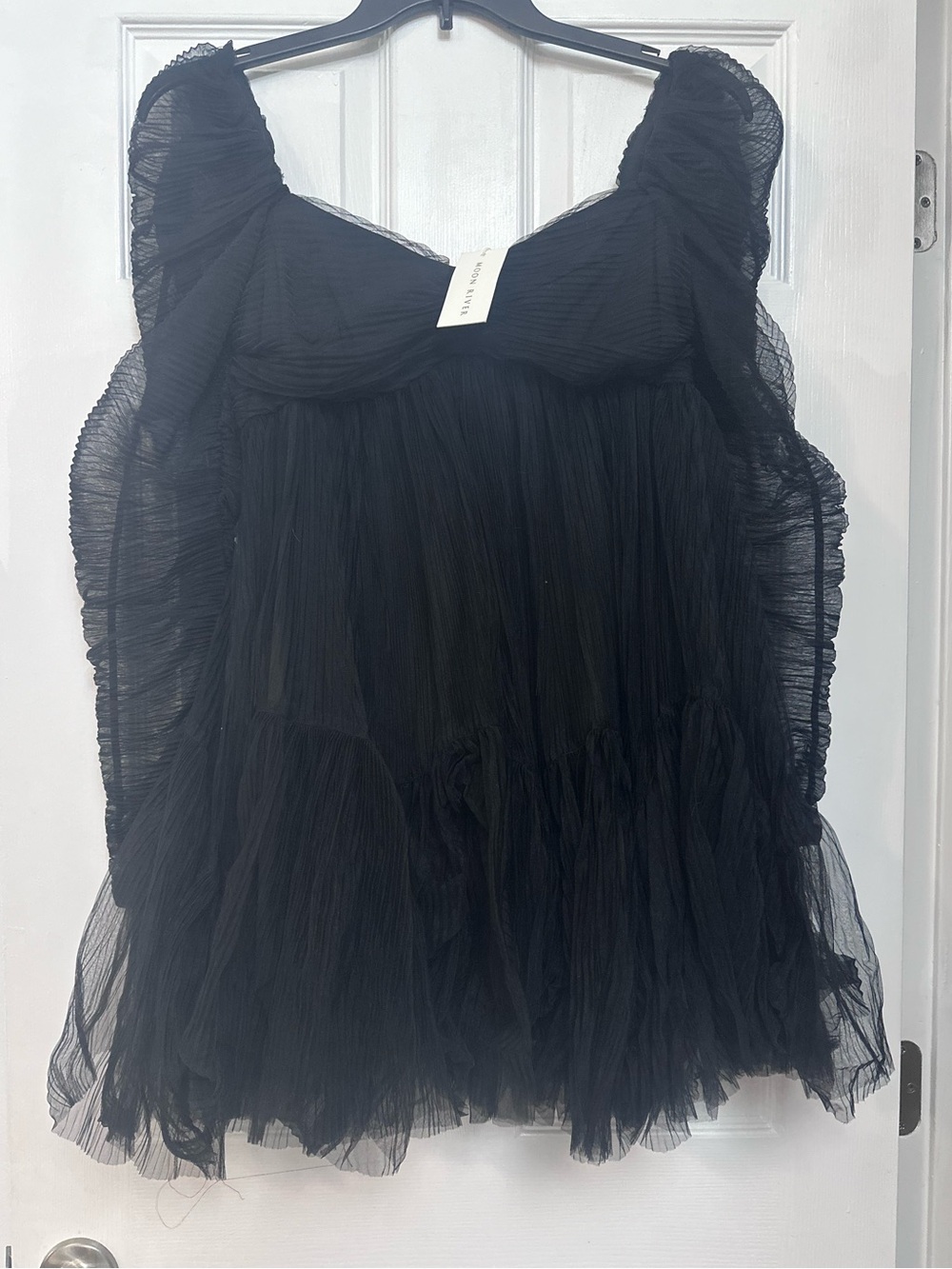 NWT Moon River Dress Black Size Medium Puff